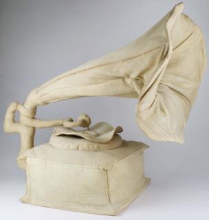 Appraisal: Circa Soft Sculpture Of A Phonograph In The Manner Of