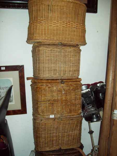 Appraisal: A COLLECTION OF SEVEN BASKETS FISHING ETC