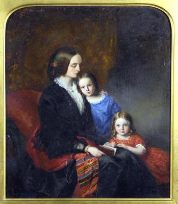 Appraisal: EDWIN DOULTON SMITH Portrait of a Family unsigned x gilt