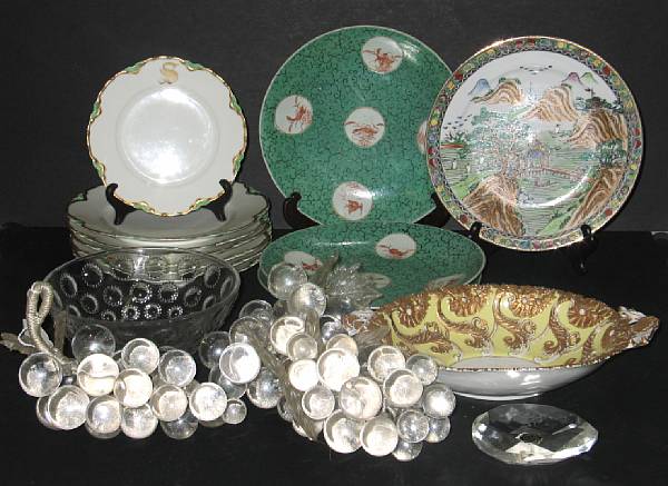 Appraisal: An assembled grouping of porcelain and glass th th century