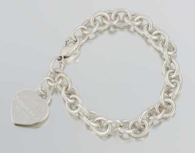 Appraisal: A Sterling Silver Toggle Bracelet Stamped Tiffany Co Heavy oval