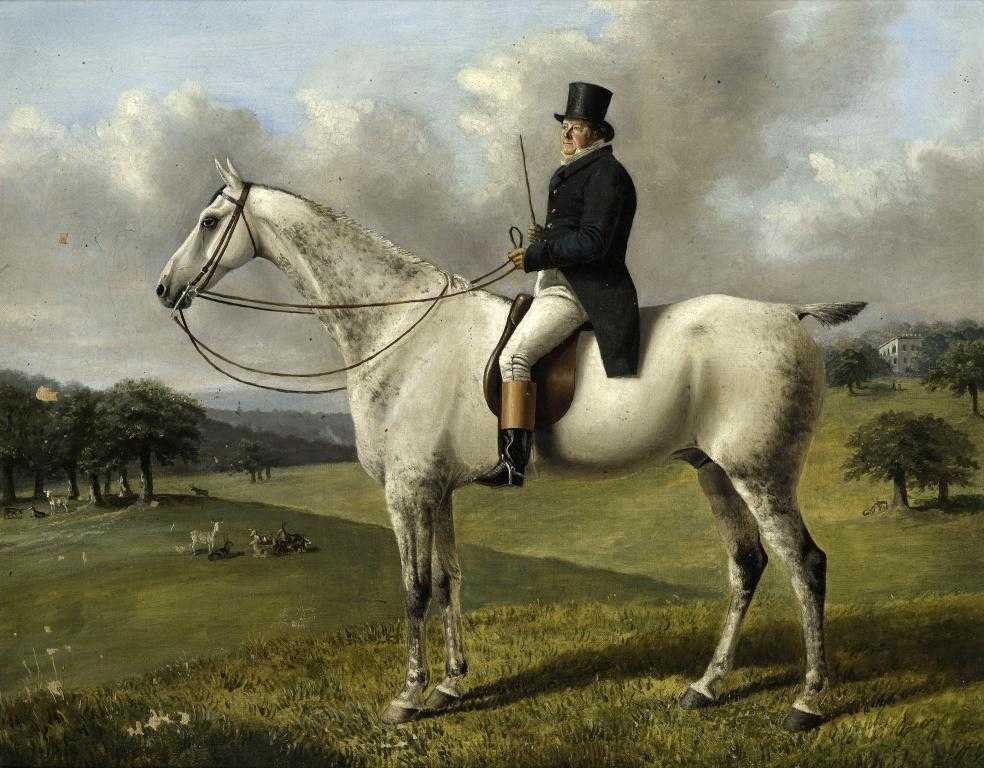 Appraisal: EDMUND HAVELL JUNIOR - EQUESTRIAN PORTRAIT OF A GENTLEMAN IN