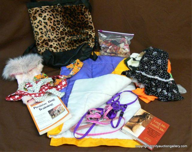 Appraisal: Lot of Small Dog Outfits and Tote Items - Includes