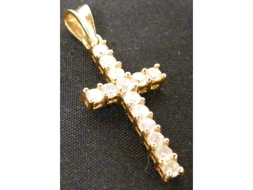 Appraisal: ct diamond cross pendant ct approx in total