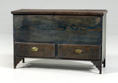 Appraisal: Georgia blue-painted blanket chest yellow pine throughout with original blue