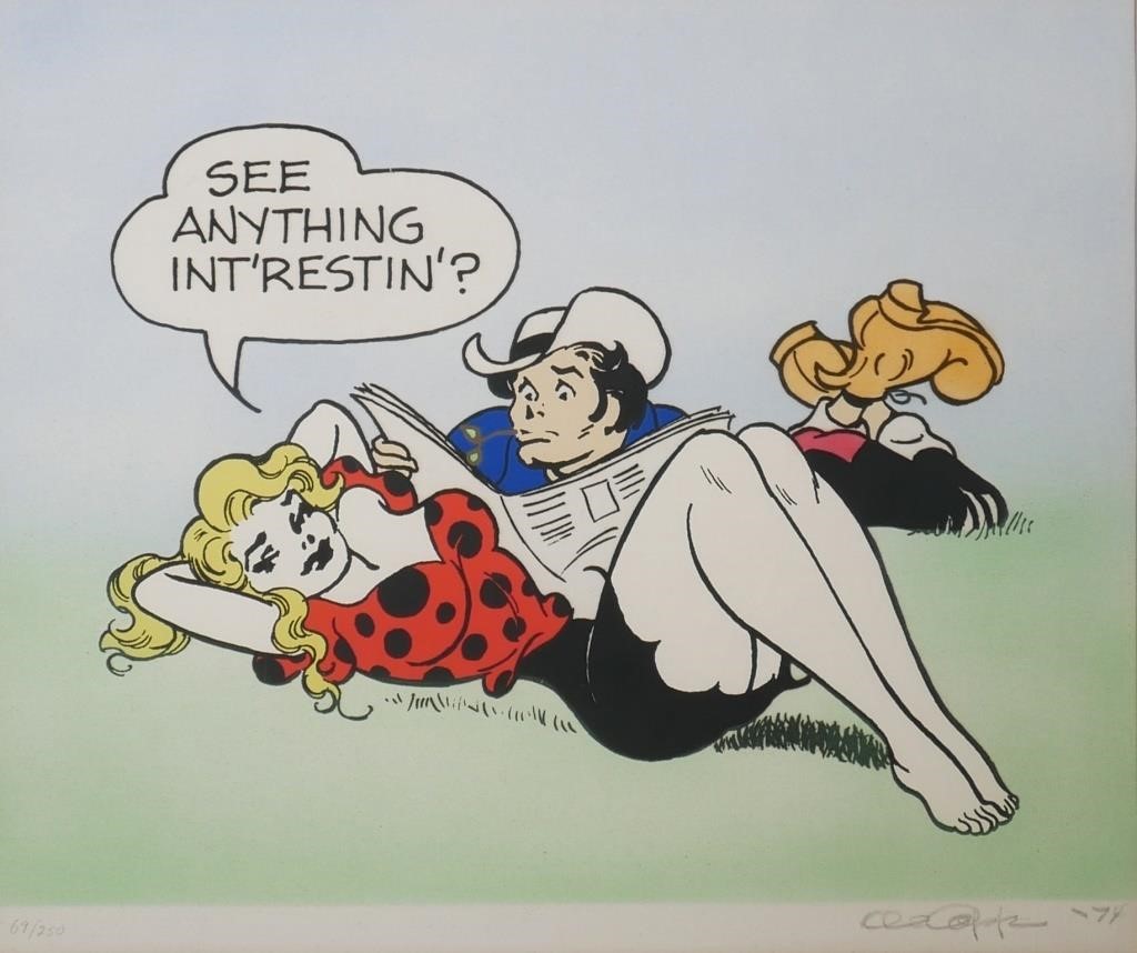 Appraisal: Lithograph showing characters from Li'l Abner Numbered Signed by illustrator