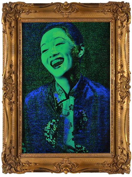 Appraisal: MARTY COLE born th century Laughing Woman digital print x