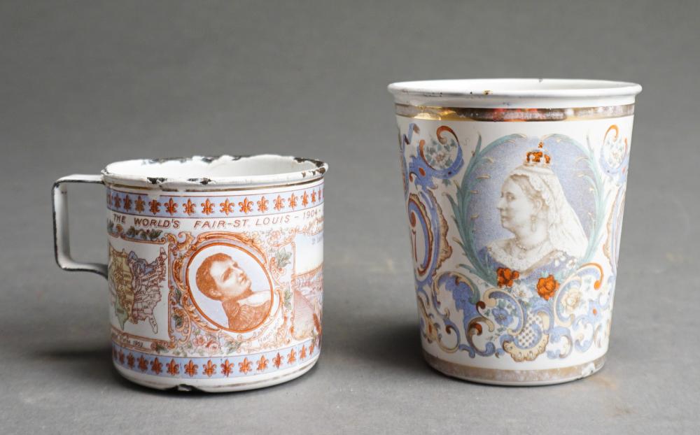 Appraisal: Russian Queen Victoria Jubilee Enameled Cup and St Louis World's