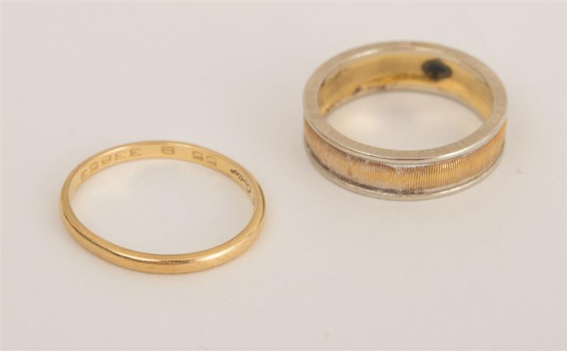 Appraisal: BUCCELLATI K TWO-COLOR GOLD WEDDING BAND AND A CARTIER K