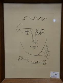 Appraisal: Pablo Picasso original etching Pour Robie signed and titled in