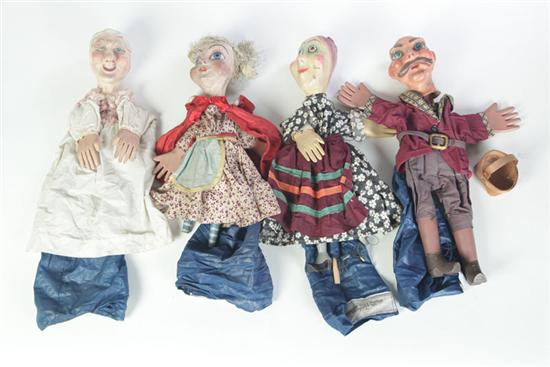 Appraisal: FOUR WPA PUPPETS American nd quarter- th century Papier mache