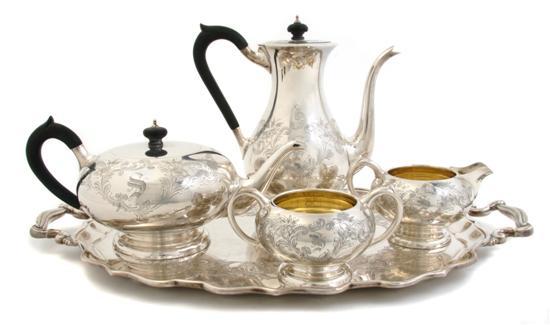 Appraisal: n American Sterling Silver Tea and Coffee Service Birks comprising