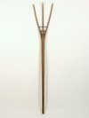 Appraisal: PITCH FORK - th C wooden carved pitch fork with