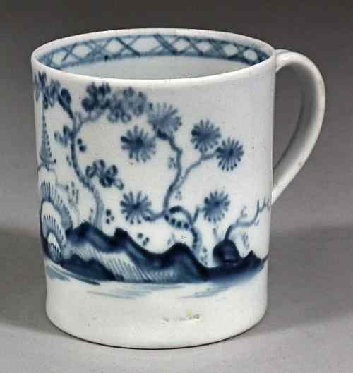 Appraisal: An th Century Liverpool porcelain blue and white coffee can