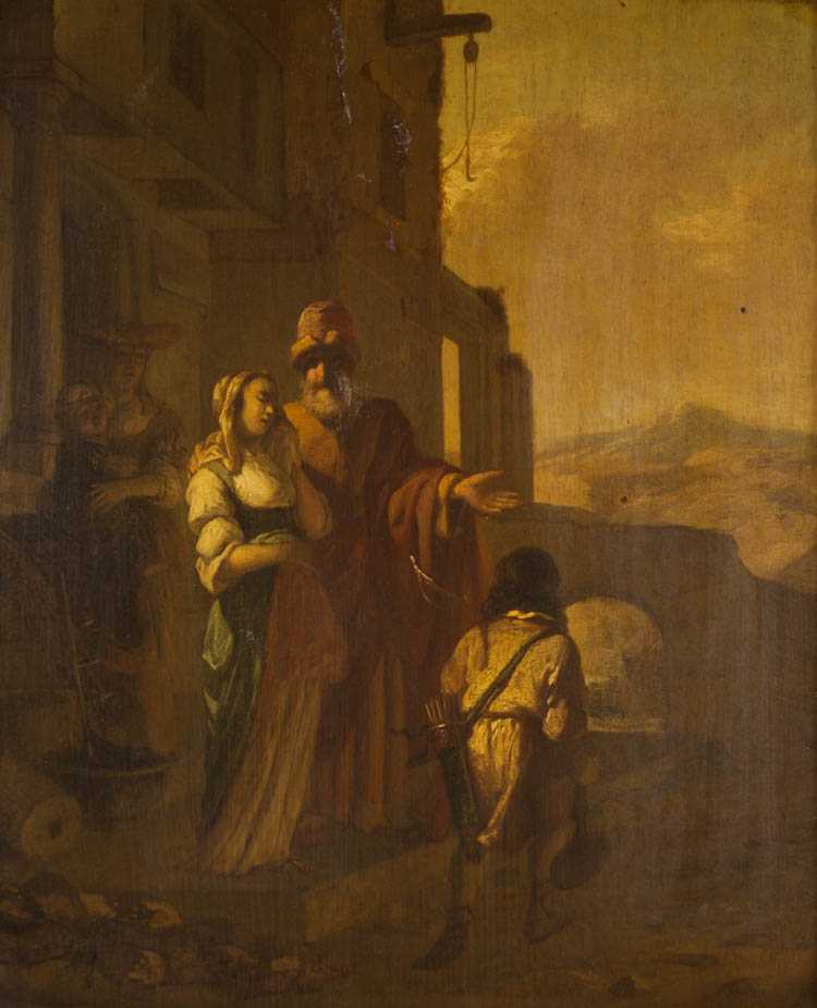 Appraisal: DUTCH OIL ON PANEL Abraham and Hagar circa th early