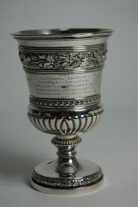 Appraisal: ESSEX MILITARY INTEREST - a George III presentation cup London