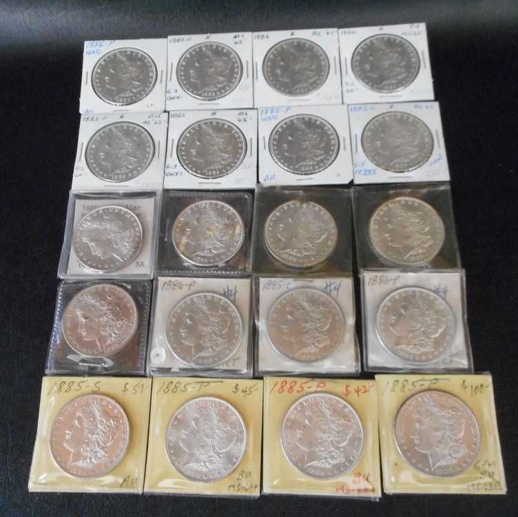 Appraisal: TWENTY U S SILVER MORGAN DOLLARS -P -S -O -P