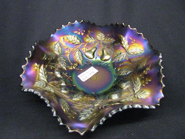 Appraisal: Northwood Carnival Glass Bowl Three Fruits amethyst electric iridescent finish