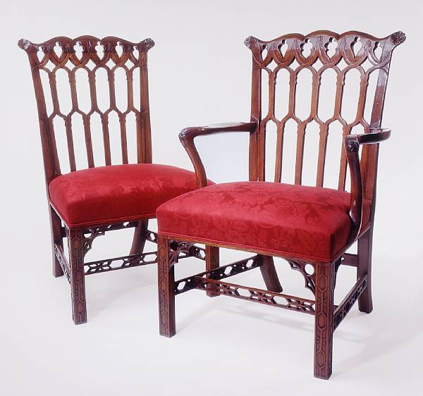 Appraisal: A superb set of eight George III style dining chairs