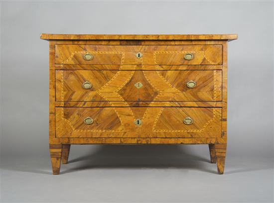 Appraisal: A Continental Parquetry Commode Height x width x depth inches