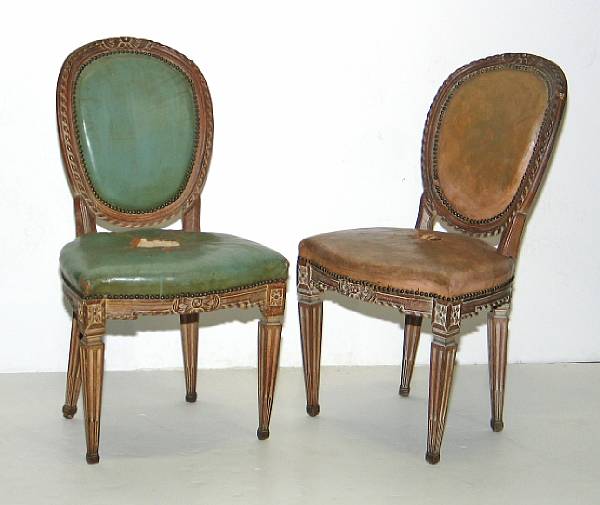 Appraisal: A pair of Louis XVI beechwood side chairs last quarter