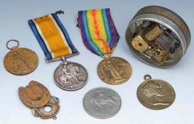 Appraisal: A GREAT WAR MEDAL and a war medal awarded to