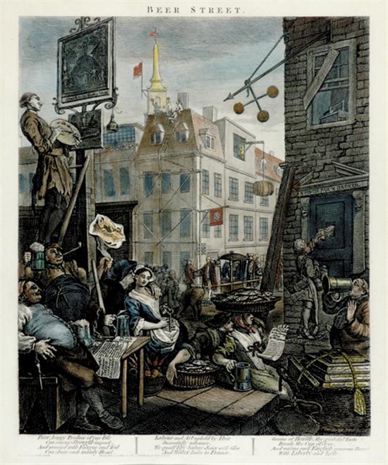 Appraisal: Hogarth William after British - TWO WORKS BEER STREET and