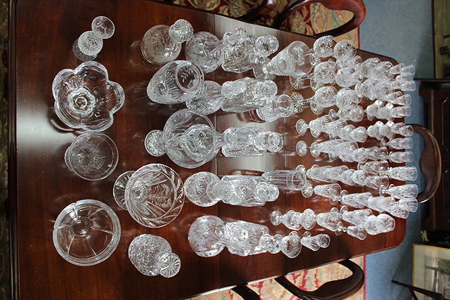 Appraisal: A LARGE QUANTITY OF CUT CRYSTAL GLASS WARE to include