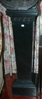 Appraisal: AN EBONISED MARBLE INSET PEDESTAL