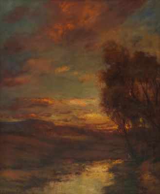 Appraisal: Charles P Appel American - Sunset Oil on canvas soft