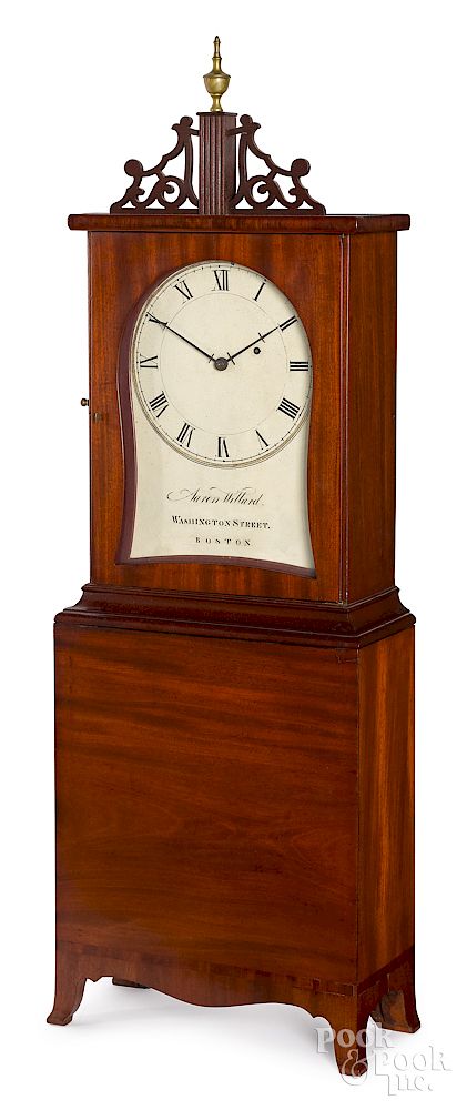 Appraisal: Boston Federal mahogany shelf clock Exclusive on Bidsquare Boston Federal