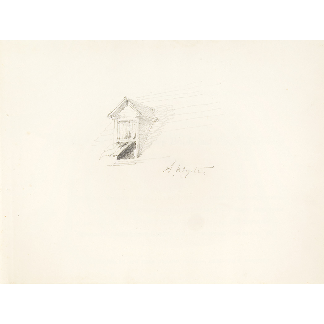 Appraisal: WYETH ANDREW Andrew Wyeth Dry Brush and Pencil Drawings Greenwich