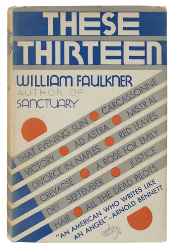 Appraisal: FAULKNER WILLIAM These vo cloth spine stamped in red front