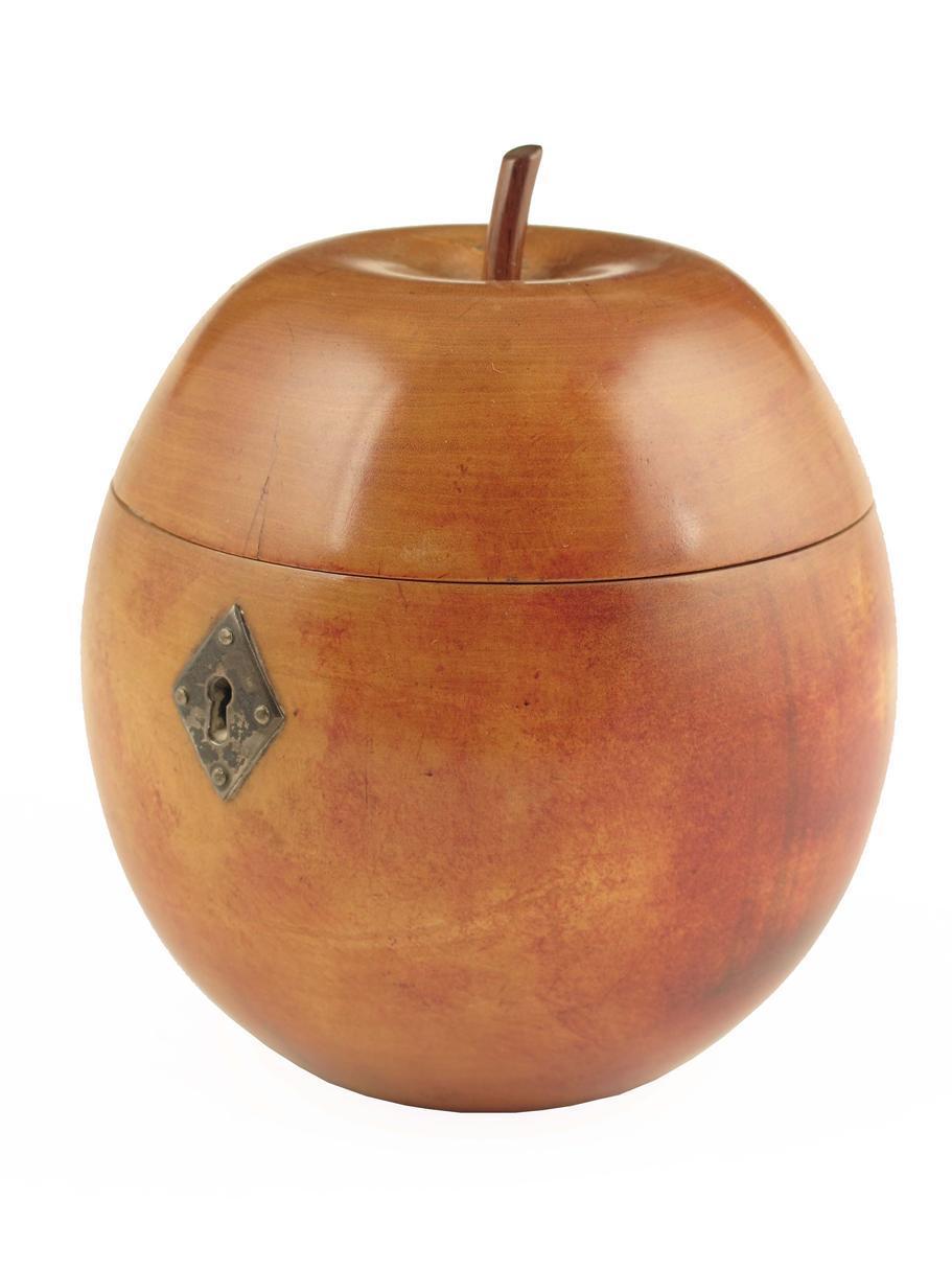 Appraisal: A th century fruitwood tea caddy in the form of