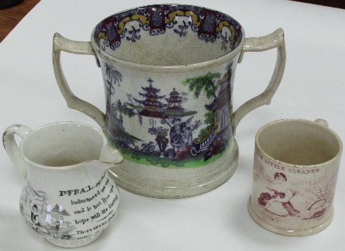 Appraisal: A child's transfer printed mug 'The Little Gleaner' a transfer