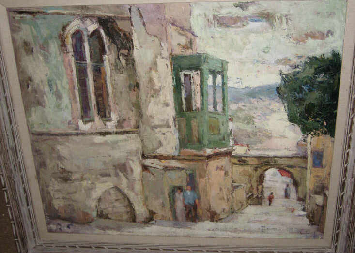 Appraisal: OSCAR VAN YOUNG AMERICAN B STREET IN JAFFA oil on