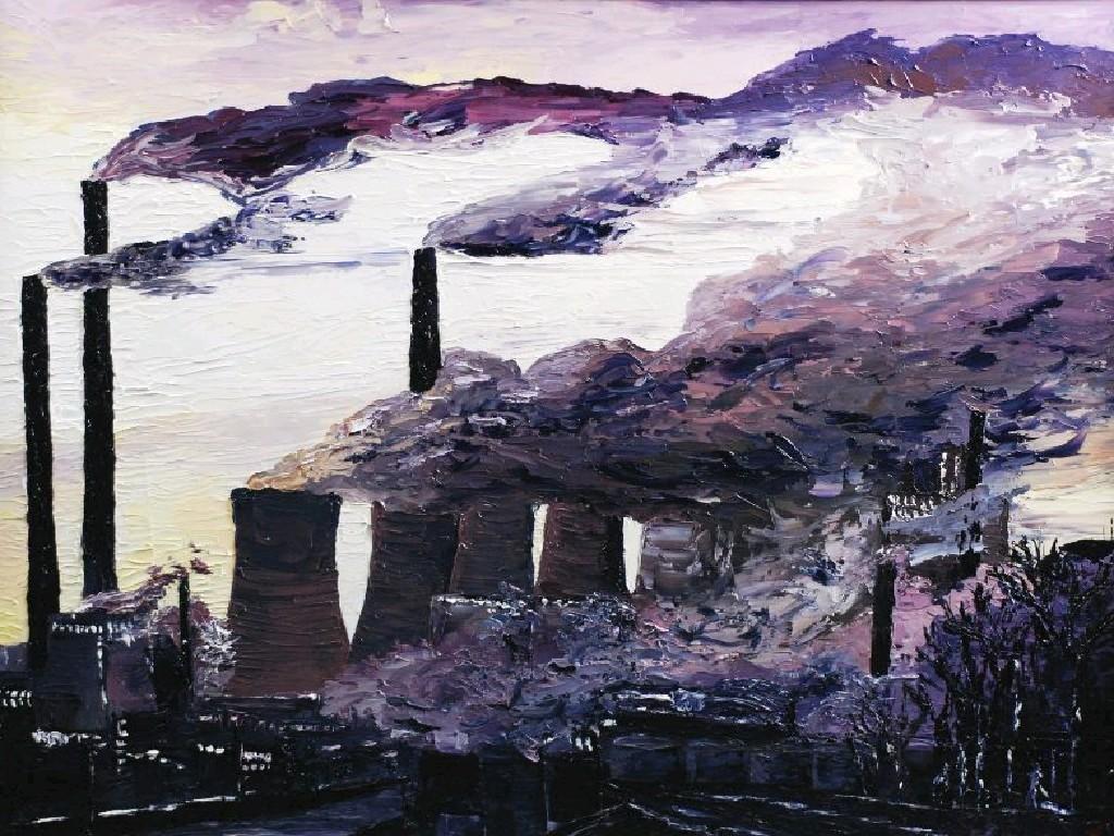 Appraisal: JULIE FORRESTER b OIL PAINTING ON BOARD'Power Station' signed with