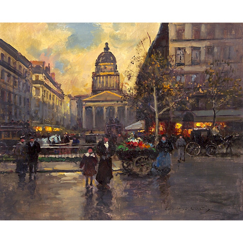 Appraisal: Edouard Leon Cortes French - Le Pantheon oil on canvas