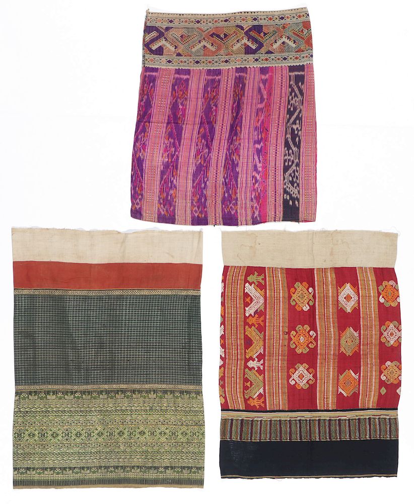 Appraisal: Old Southeast Asian Skirt Textiles Southeast Asian Skirt Textiles woman's