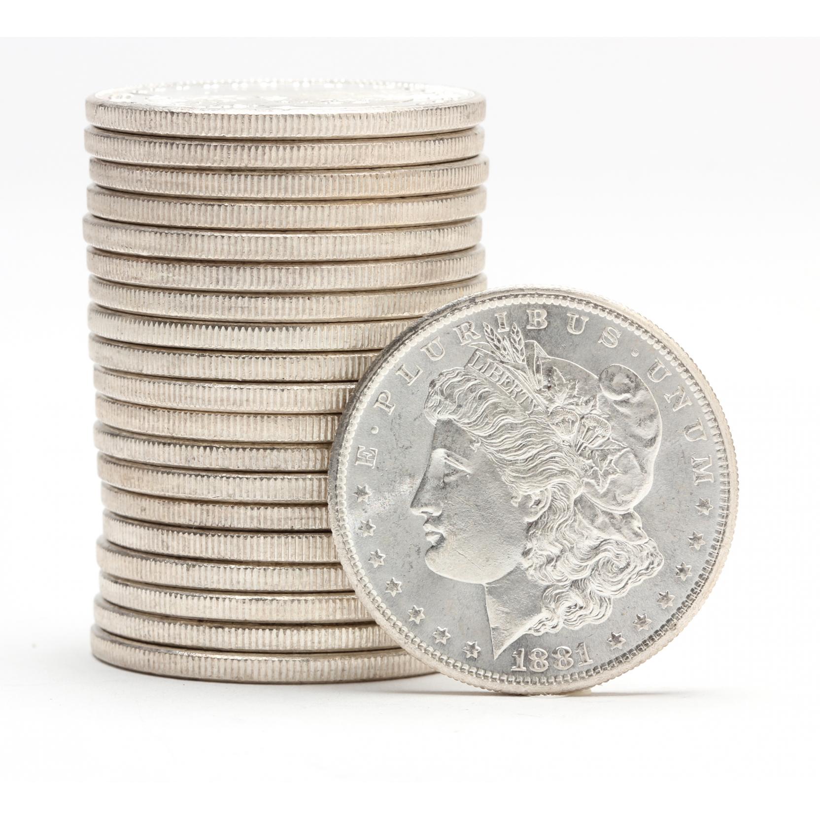 Appraisal: Roll of BU -S Morgan Silver Dollars choice coins with