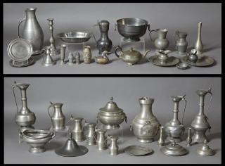 Appraisal: Large Group of French Pewter Items th and th c