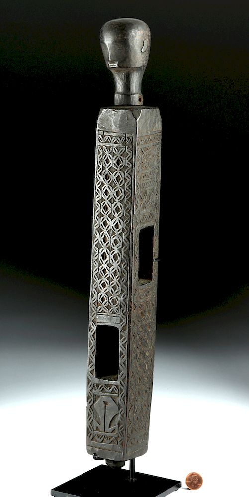 Appraisal: Early th C Indonesian Sumba Island Wood Swift Shaft Originally