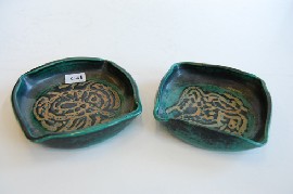 Appraisal: A NEAR PAIR OF KLYTIE PATE DISHES