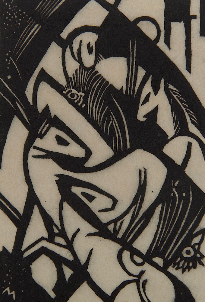 Appraisal: FRANZ MARC German - Springende Pferdchen Small Leaping Horses woodcut