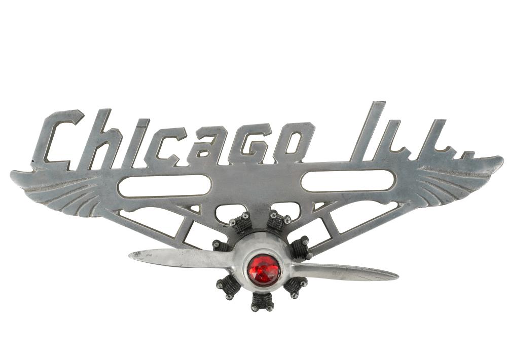 Appraisal: CHICAGO ILL PROPELLER SIGNstamped verso TIFFANY ST LOUIS MO Condition