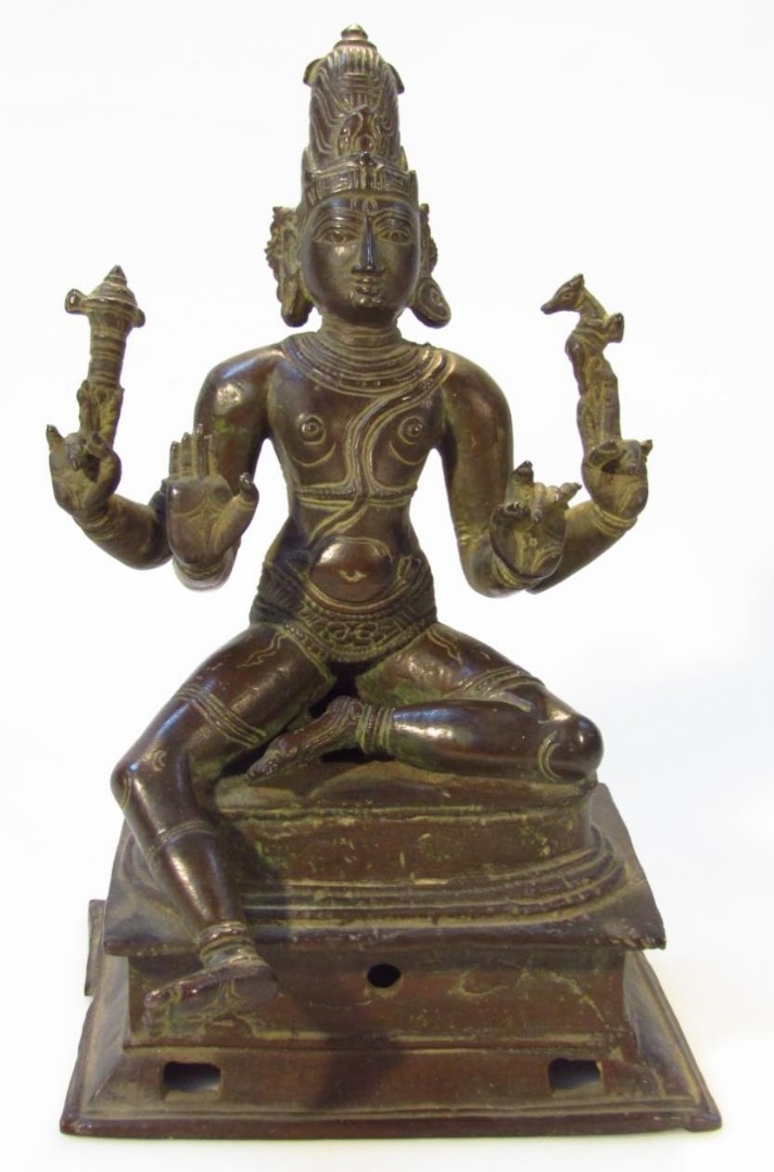 Appraisal: An early thC Indian cast metal figure of Parvati in