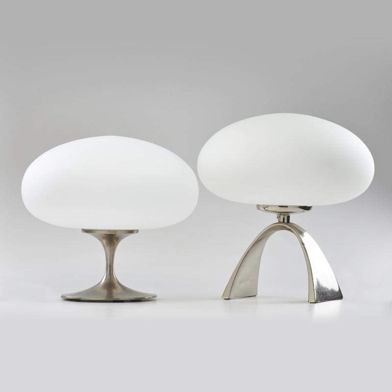 Appraisal: BILL CURRY LAUREL LAMP CO Two mushroom table lamps Newark