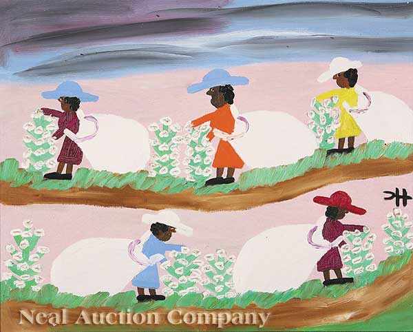 Appraisal: Clementine Hunter American Louisiana - Pickin' Cotton oil on canvas