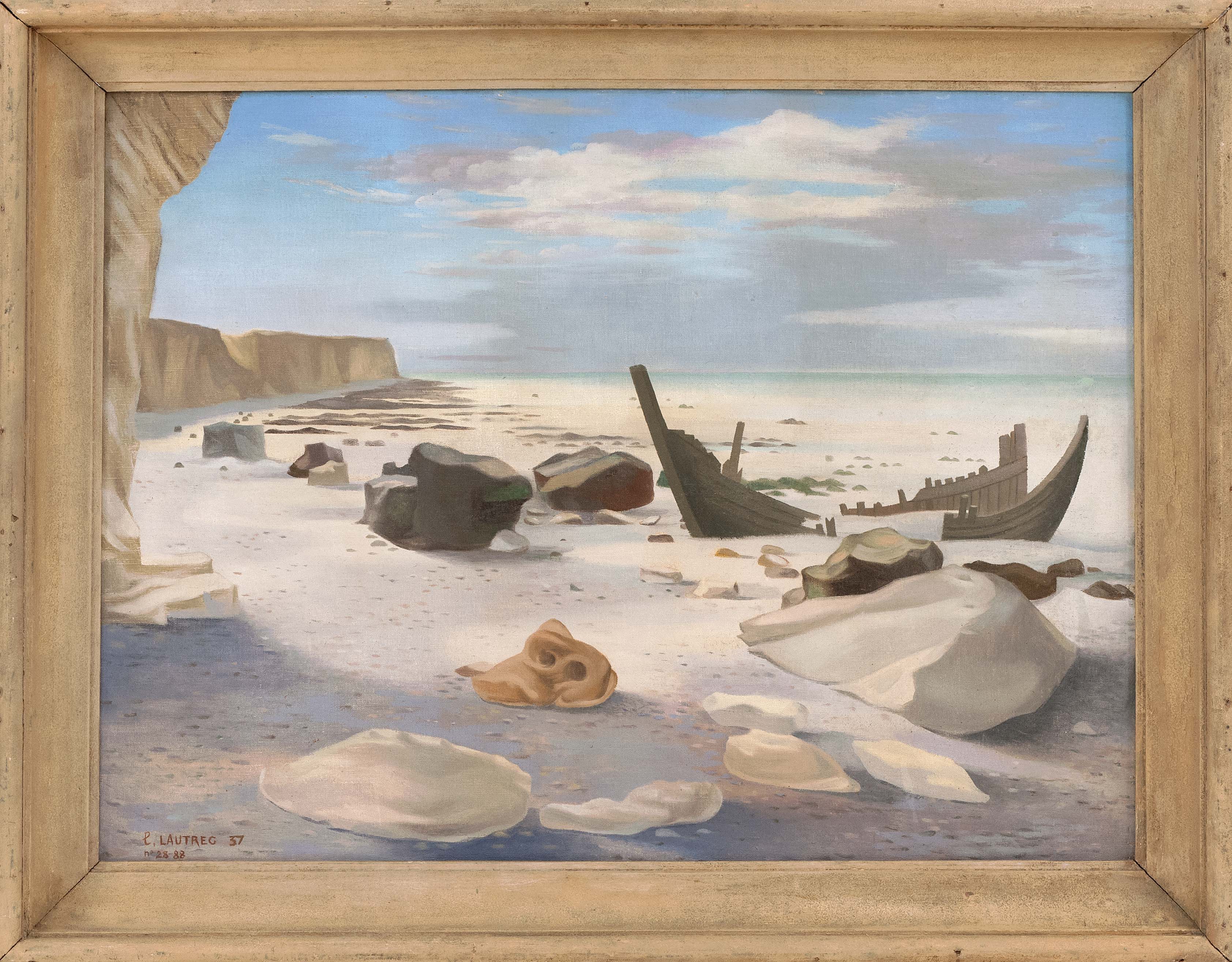 Appraisal: LUCIEN LAUTRECFrench - La Plage Sotteville Signed lower left L