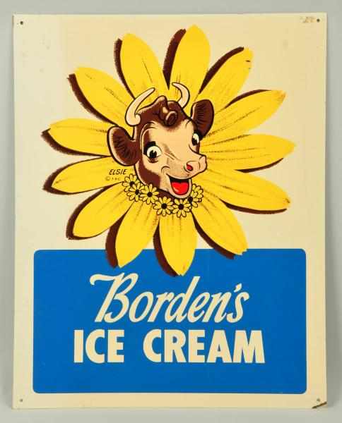 Appraisal: Lot of Tin Borden's Ice Cream Signs Condition Excellent Plus